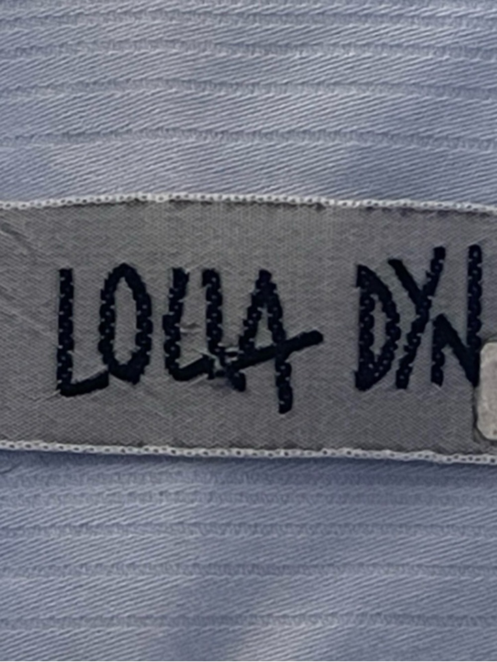 LOUA DYN Paris Blue Oversized Button Down Front Shirt Tunic French Size 1 Small - Picture 3 of 4